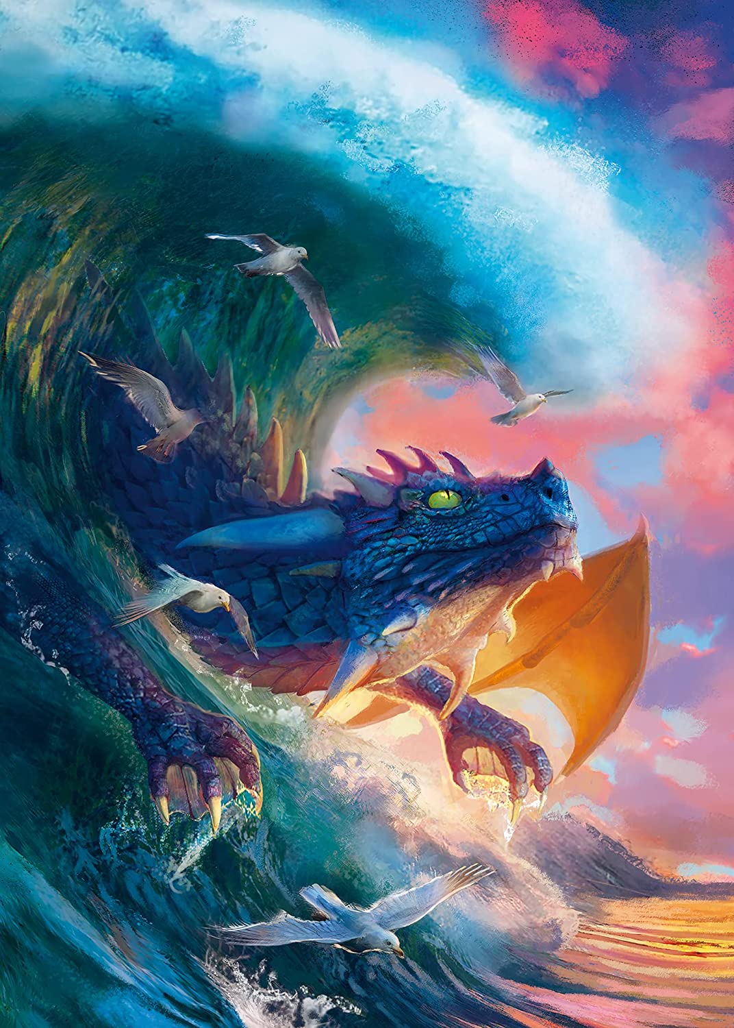 RAVENSBURGER 17391 4 DRAGON RACE 1000 PIECE PUZZLE