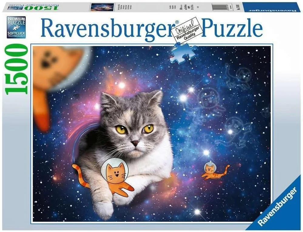 RAVENSBURGER 17439 3 CATS IN OUTER SPACE1500 PIECE PUZZLE