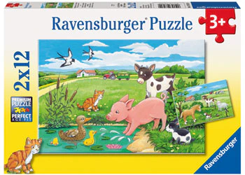 RAVENSBURGER BABY FARM ANIMALS 2X12PC PUZZLE