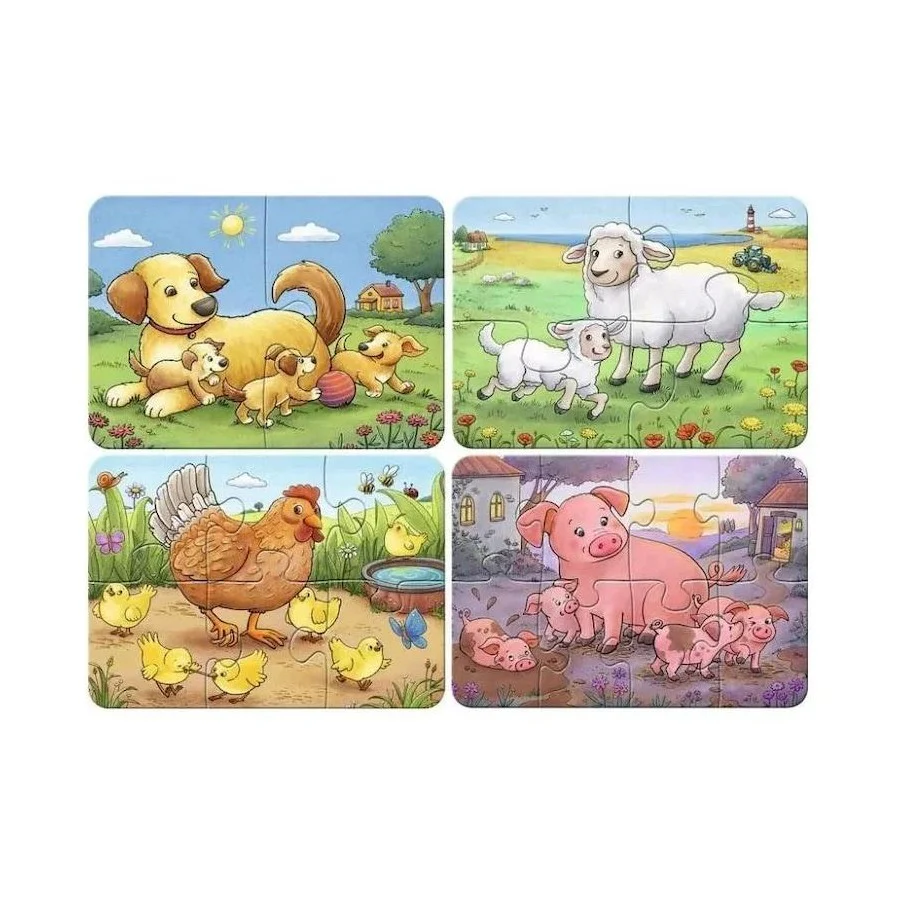 RAVENSBURGER - FARM ANIMAL FAMILIES - MY FIRST PUZZLES 2,4,6,8 - Image 2