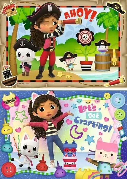 RAVENSBURGER - GABBYS DOLLHOUSE PIRATE 2X24 PIECE PUZZLE - Image 2