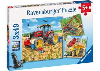 RAVENSBURGER GIANT VEHICLES 3X49 PC