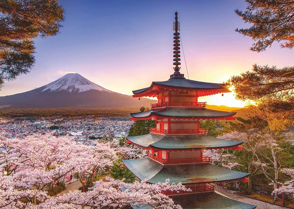 RAVENSBURGER - MOUNT FUJI CHERRY BLOSSOM VIEW 1000 PIECE PUZZLE - Image 2