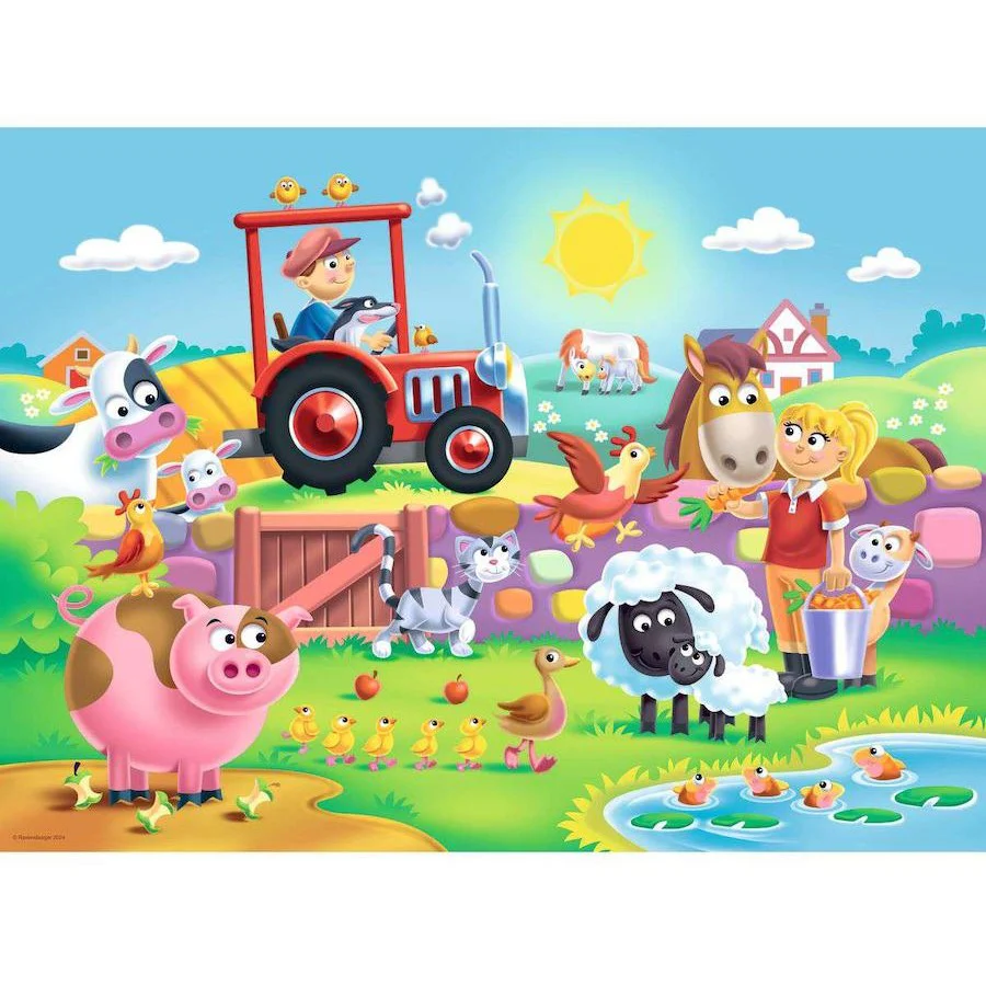 RAVENSBURGER MY FIRST FLOOR PUZZLE - FUN ON THE FARM 16 PIECE PUZZLE - Image 2