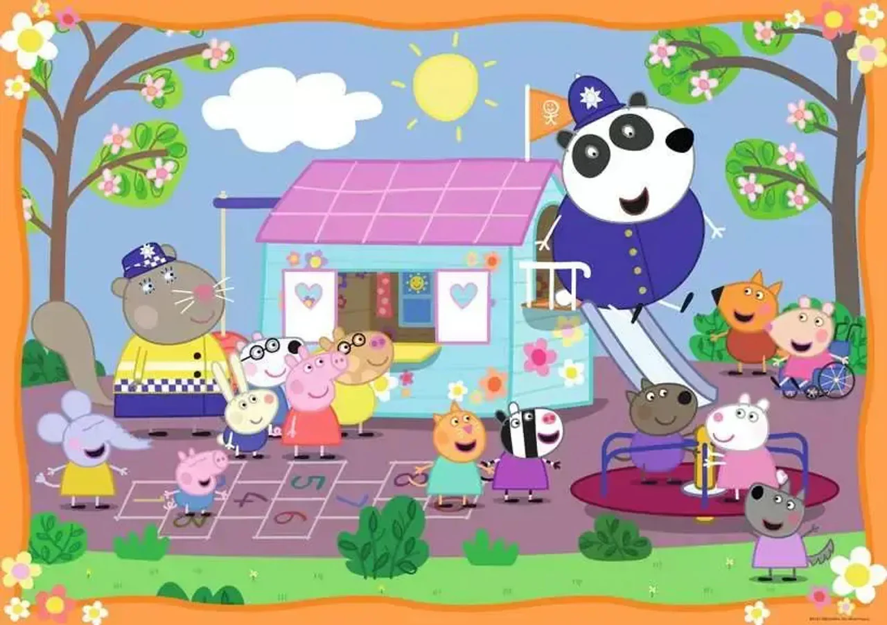 RAVENSBURGER PEPPA PIG GIANT FLOOR PUZZLE - FUN AT THE CLUB HOUSE - 24 PIECE PUZZLE - Image 2