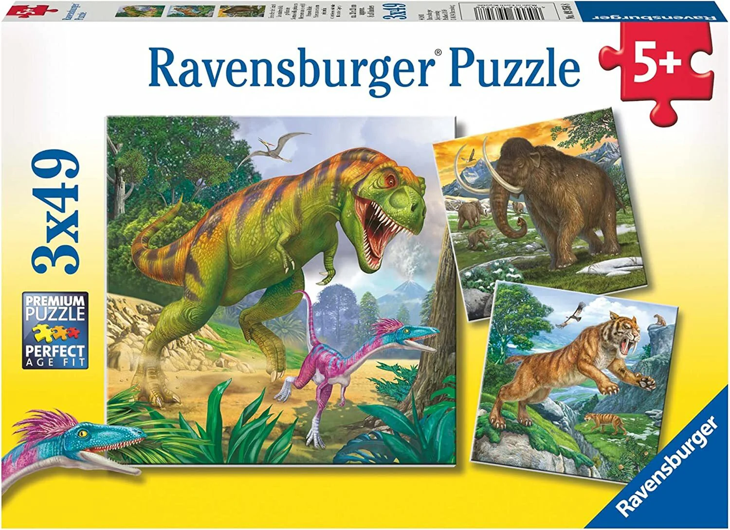 RAVENSBURGER - PRIMEVAL RULER 3X49 PIECE PUZZLE