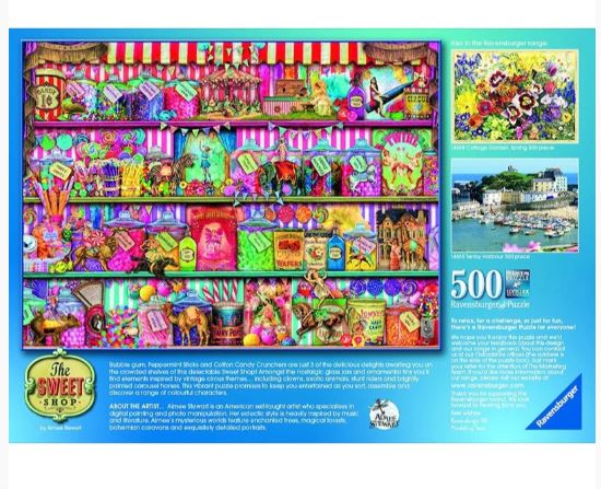 RAVENSBURGER PUZZLE - AIMEE STEWART : THE SWEET SHOP 500 PIECES - Image 3