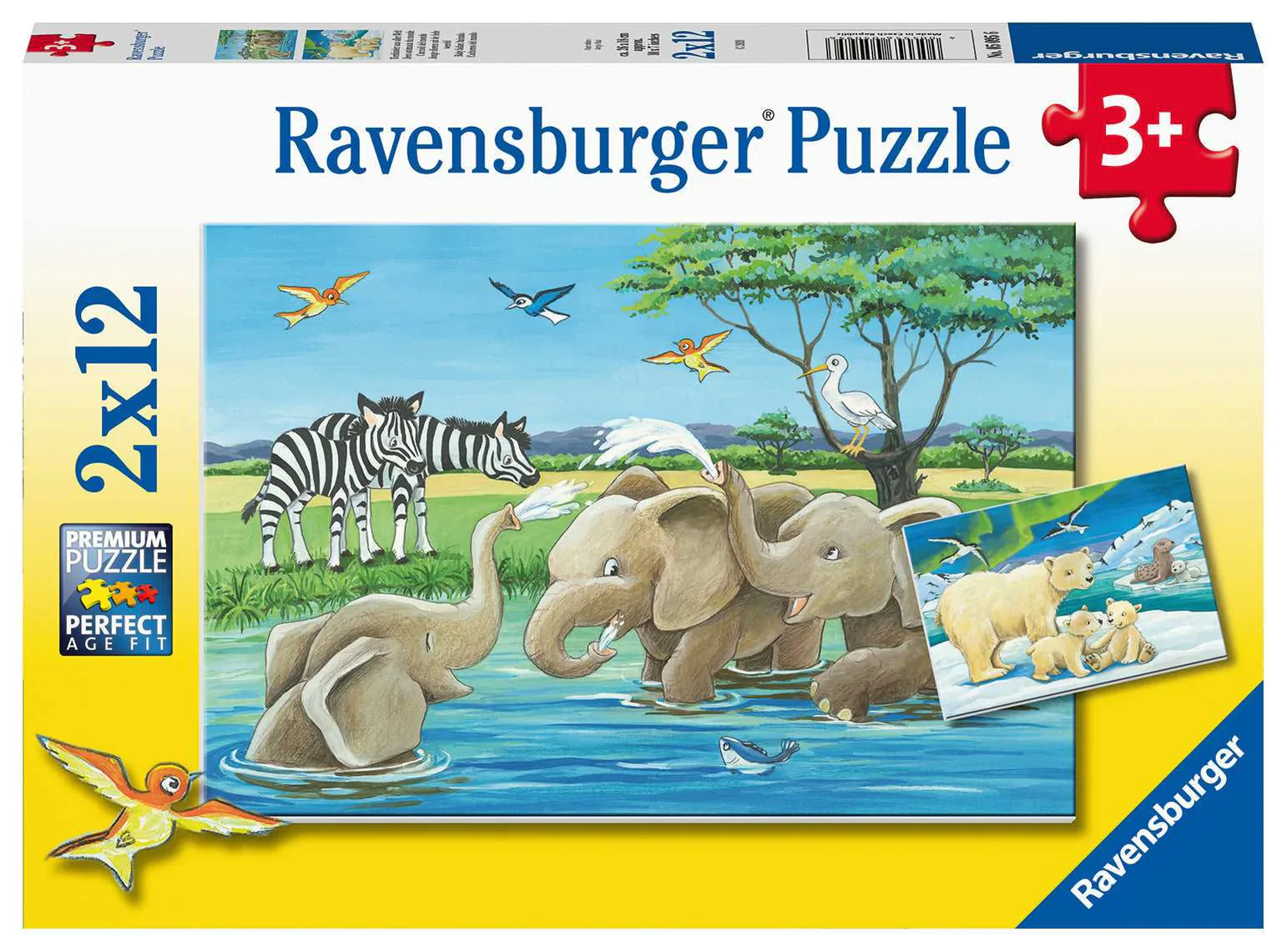 RAVENSBURGER - FARM ANIMAL BABIES 2X12 PIECE PUZZLE