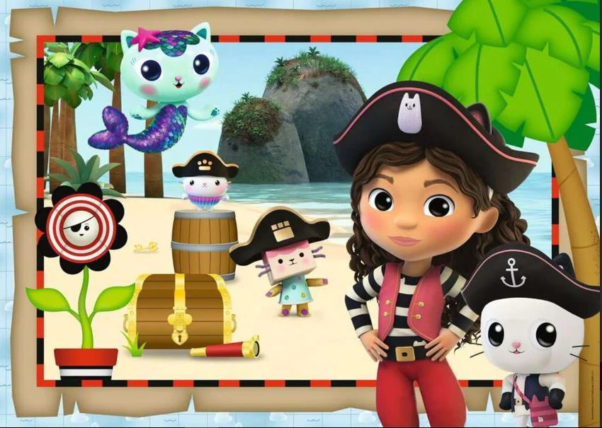 RAVENSBURGER PUZZLE GABBY'S PIRATE ADVENTURES! GIANT FLOOR PUZZLE 24 PCS - Image 2