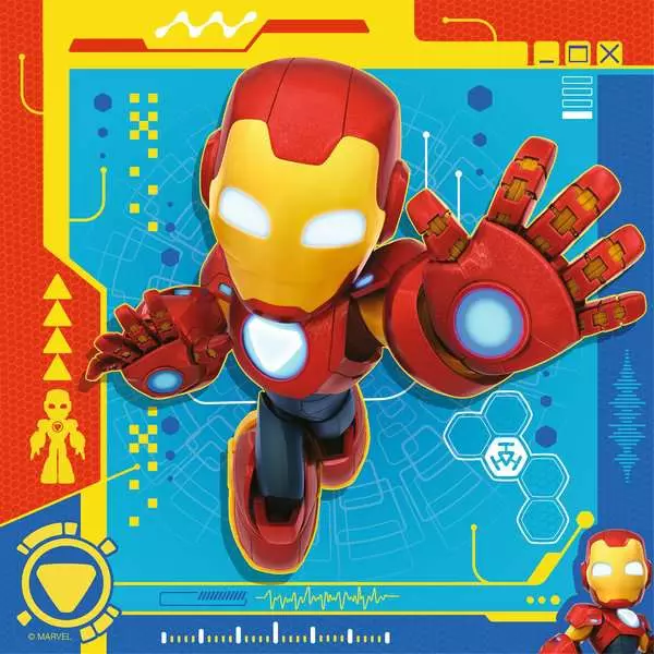 RAVENSBURGER PUZZLE - IRONMAN & HIS AWESOME FRIENDS 3X49P - Image 2