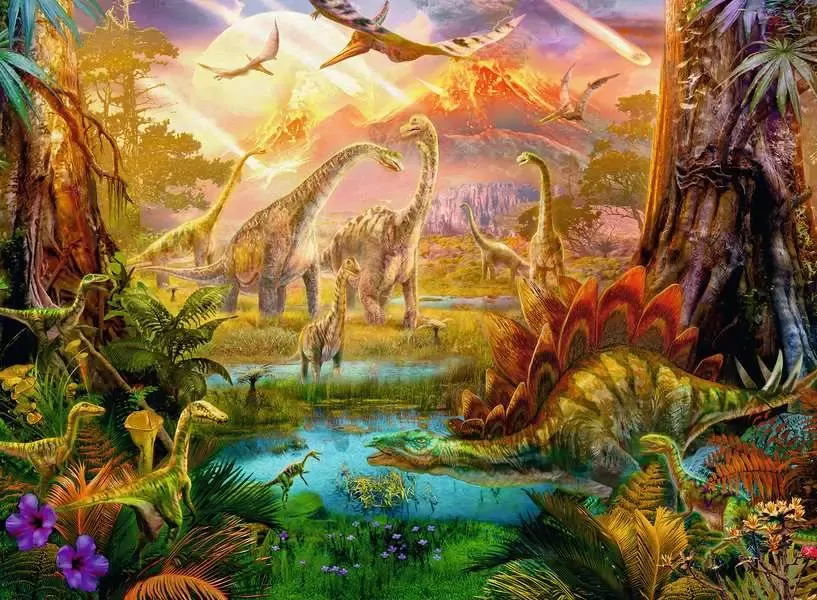 RAVENSBURGER PUZZLE - LAND OF THE DINOSAURS 500 PIECES - Image 2
