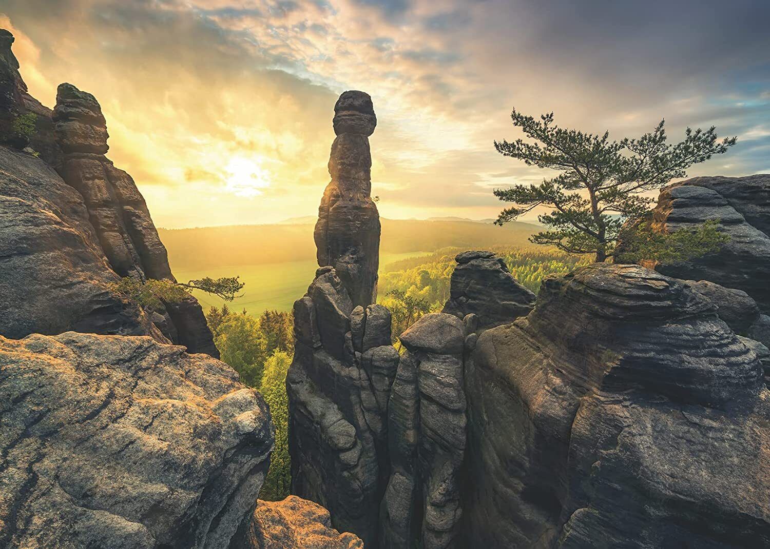 RAVENSBURGER PUZZLE - MONOLITH ELBE SANDSTONE MOUNTAINS 1000 PIECE DEUTSCHLAND COLLECTION