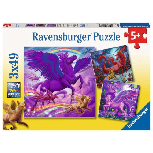 RAVENSBURGER - MYTHICAL MAJESTY - 3 X 49 PIECE PUZZLE
