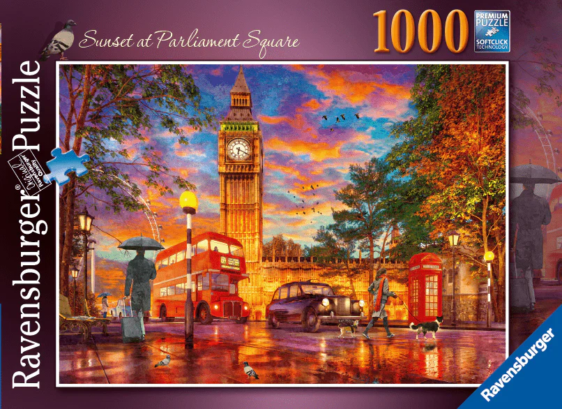 RAVENSBURGER PUZZLE - SUNSET AT PARLIAMENT SQUARE 1000 PIECE