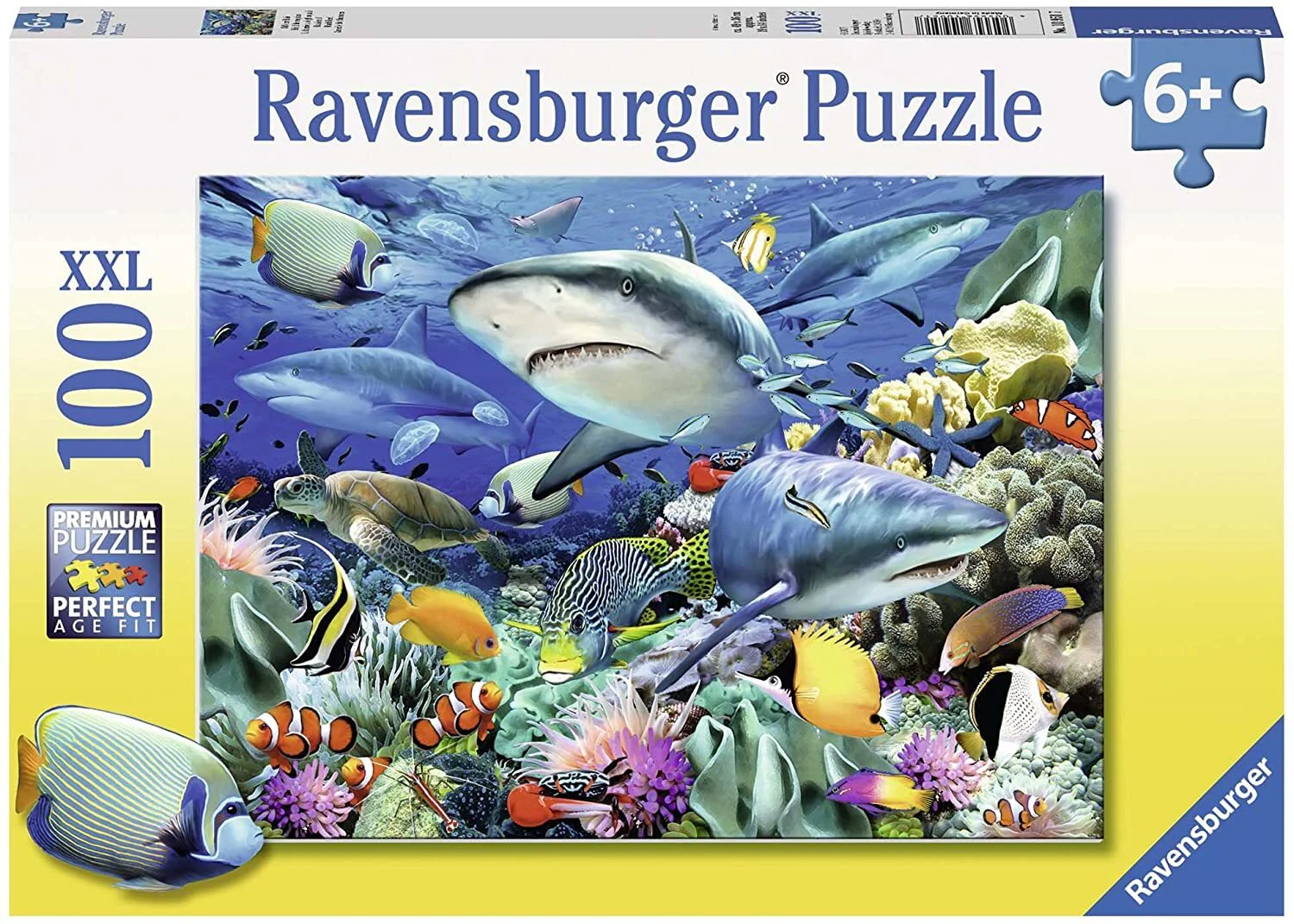 RAVENSBURGER REEF OF THE SHARKS PUZZLE 100P
