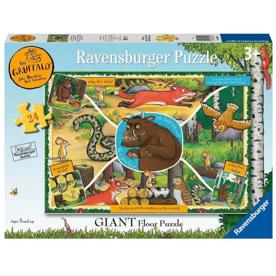 RAVENSBURGER THE GRUFFALO GIANT FLOOR PUZZLE - THERES NO SUCH THING AS A GRUFFALO 24 PIECE PUZZLE
