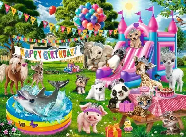 RAVENSBURGER - TIARA BIRTHDAY PARTY 100 PIECE PUZZLE - Image 2