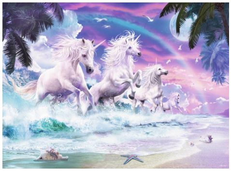 RAVENSBURGER 100576 UNICORNS ON THE BEACH 150XXL PC PUZZLE