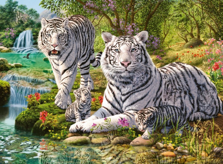 RAVENSBURGER - WHITE CAT PUZZLE 500PC