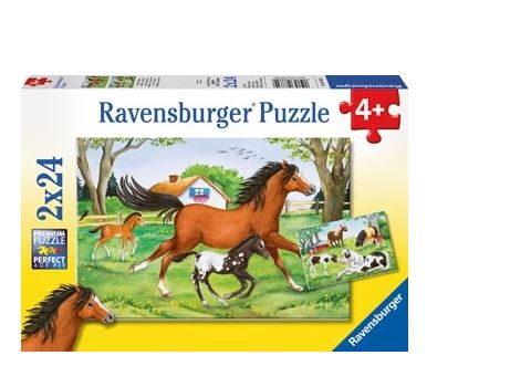 RAVNSBURGER 088829 - WORLD OF HORSES 2X24 PIECE PUZZLE