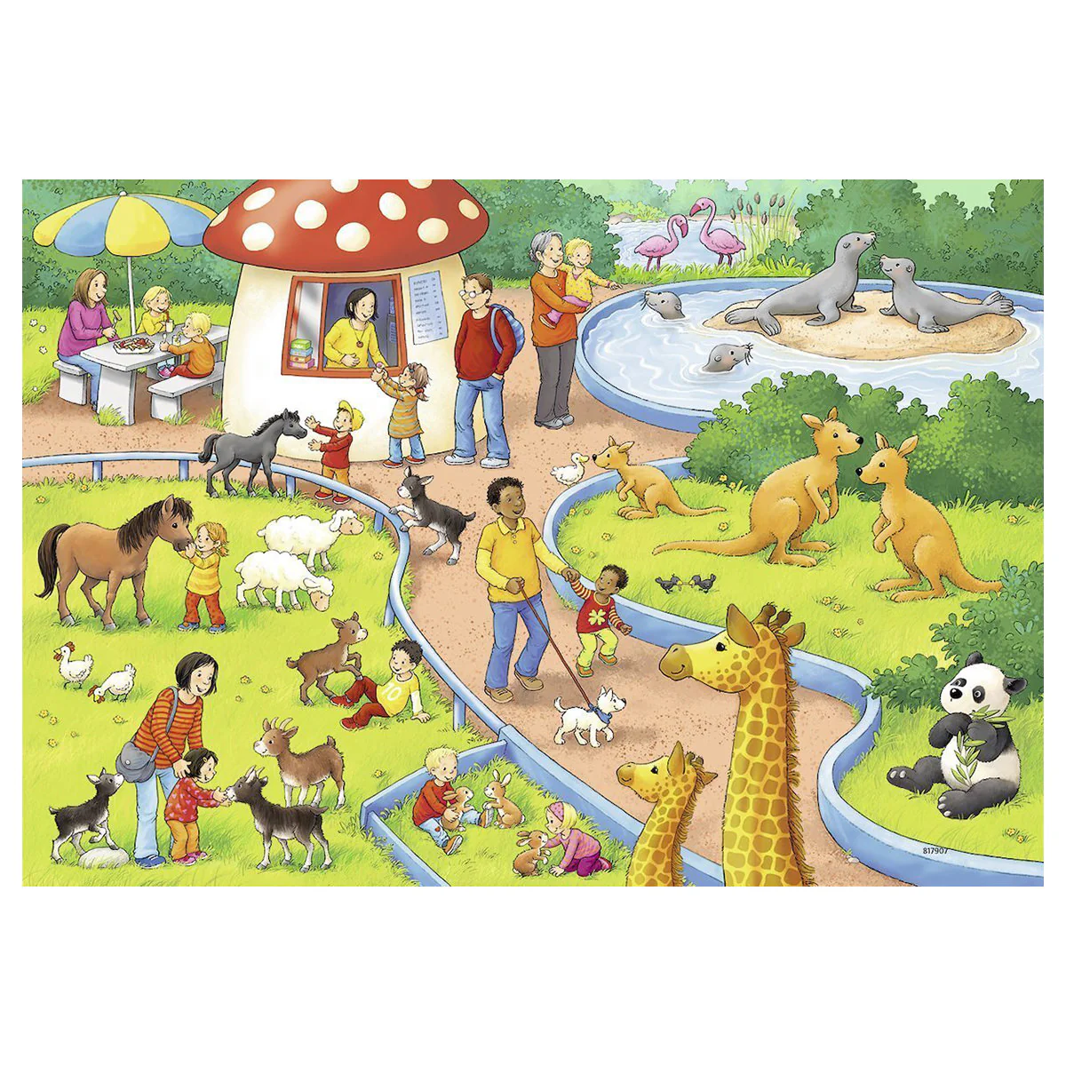 RAVENSBURGER - A DAY AT THE ZOO 2X24 PIECE PUZZLES - Image 2
