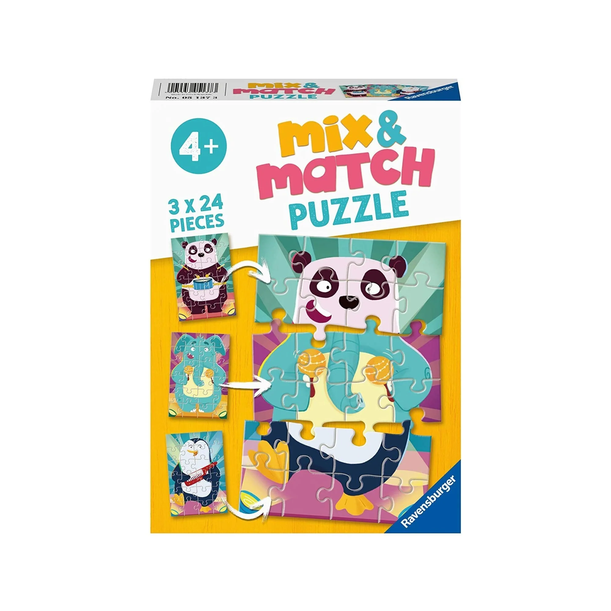 RAVENSVURGER ANIMAL ROCK 3x24PC PUZZLE