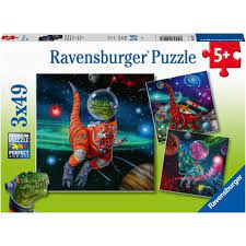 RAVENSBURGER DINOSAURS IN SPACE 3X49 PC