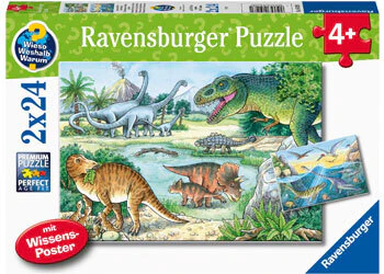 RAVENSBURGER - DINOSAURS OF LAND AND SEA 24 PIECE PUZZLE