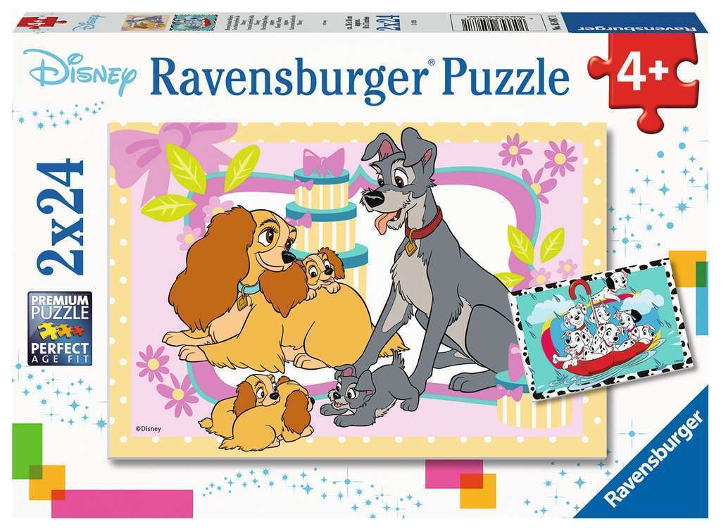 RAVENSBURGER 050871 - DISNEY - DISNEY'S FAVOURITE PUPPIES 2X24 PIECE PUZZLE