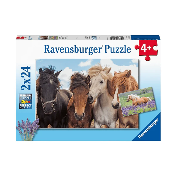 RAVENSBURGER 051489 -  HORSE FRIENDS 2x24 PIECE PUZZLE