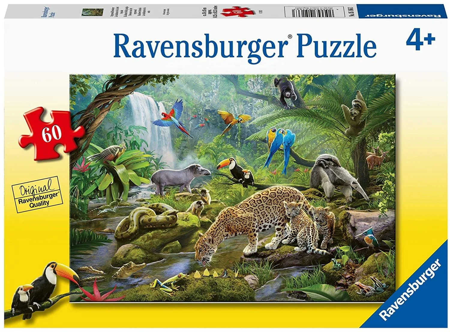 RAVENSBURGER RAINFOREST ANIMALS 60PC PUZZLE