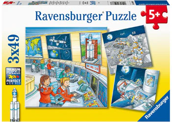 RAVENSBURGER TOM & MIA GO ON A SPACE MISSION 3X49 PC