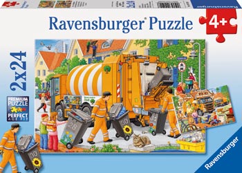 RAVENSBURGER - TRASH REMOVAL 2X24 PIECE JIGSAW PUZZLE