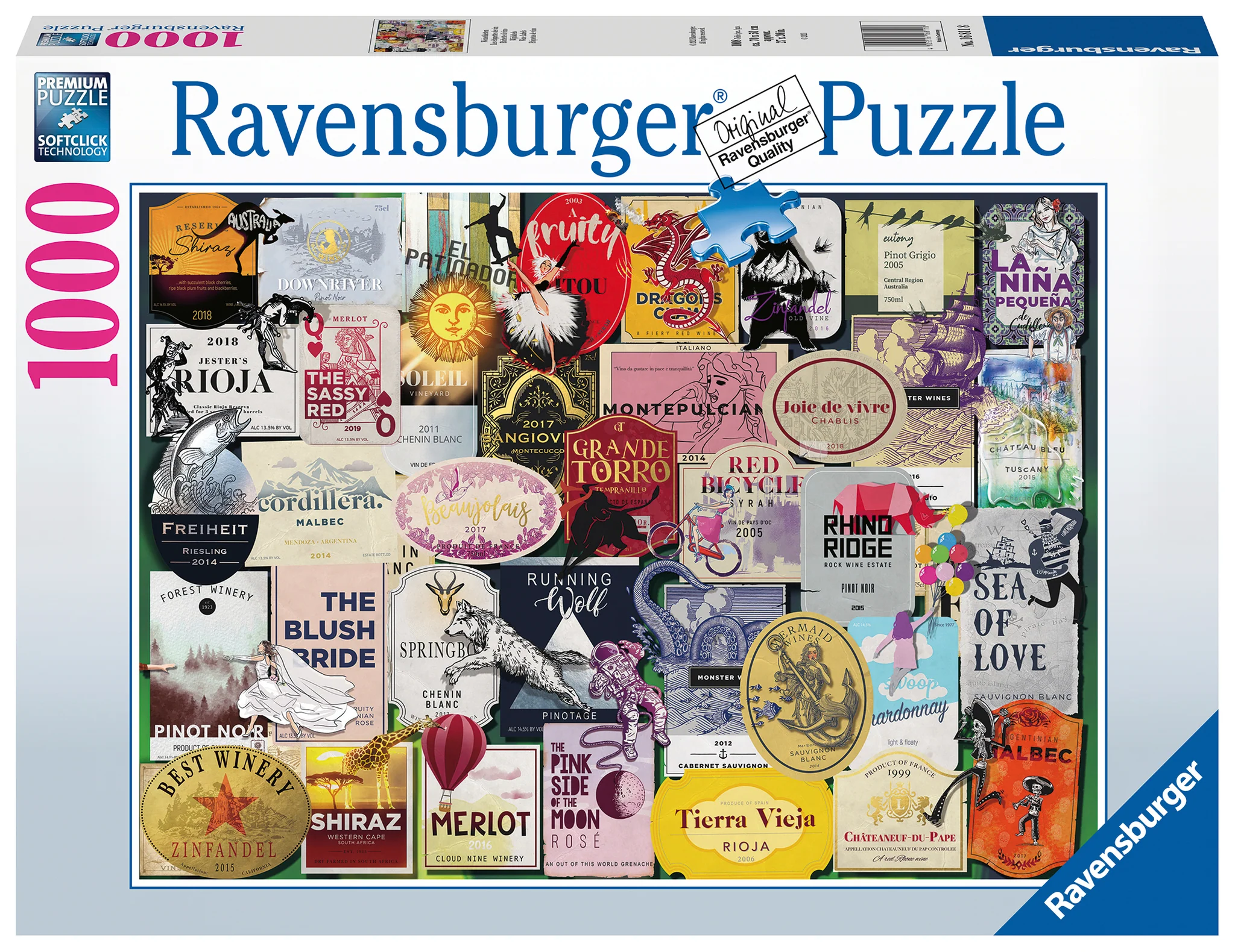 RBURG - WINE LABELS 1000 PC PUZZLE