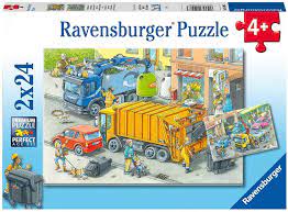 RAVENSBURGER PUZZLE - WORKING TRUCKS 2 X 24 PIECE