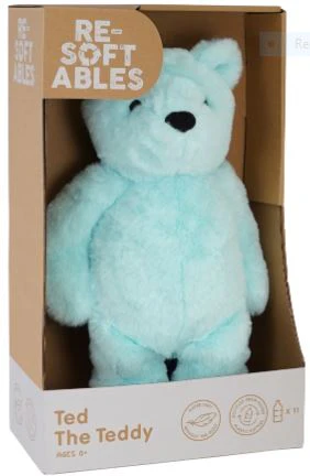 RESOFTABLES MEDIUM BLUE BEAR PLUSH
