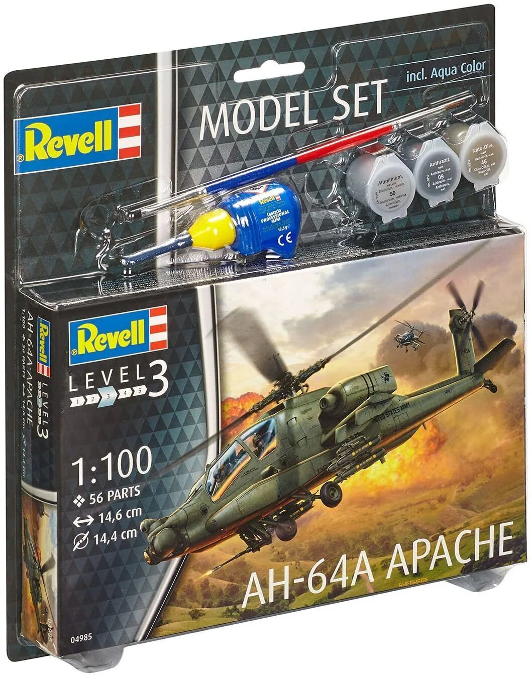 REVELL 1/100 AH-64A APACHE STARTER SET