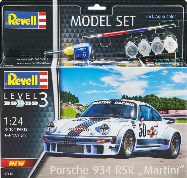 REVELL 1/24 PORSCHE 934 RSR MARTINI STARTER SET