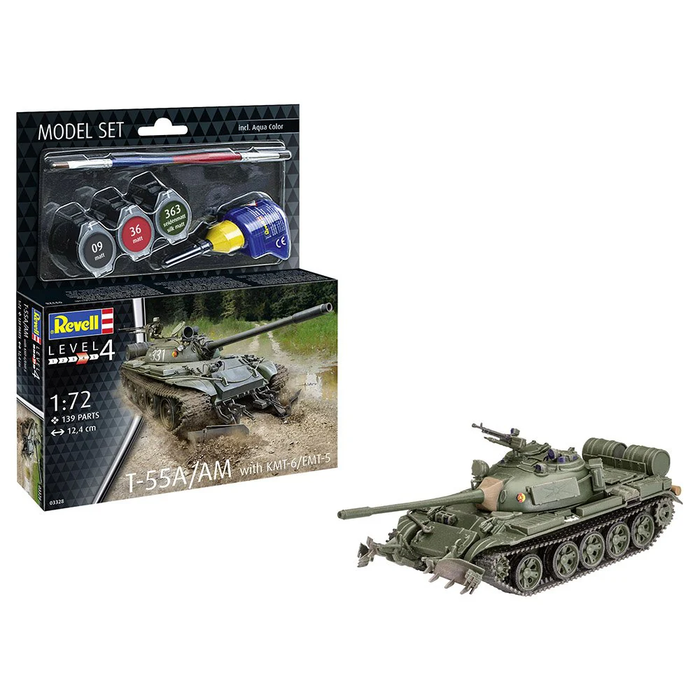 REVELL T-55A/AM W/ KMT-6/EMT-5