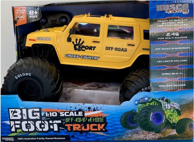 RUSCO BIG FOOT 1:10 SCALE OFF ROAD VEHICLE