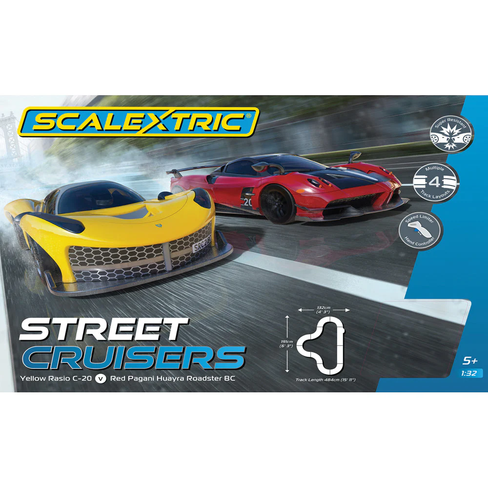 SCALEXTRIC STREET CRUISERS RACE SLOT CAR SET