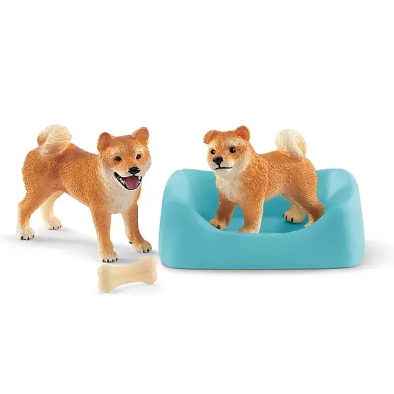 SCHLEICH SHIBA INU MOTHER AND PUPPY - Image 2