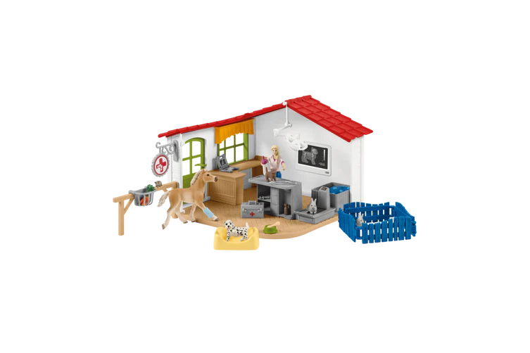 SCHLEICH VETERINARIAN PRACTISE WITH PETS