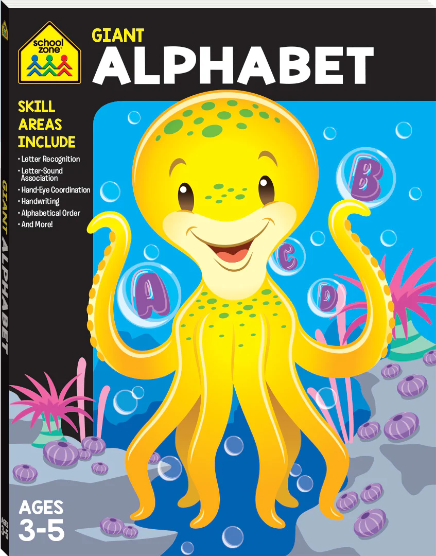 SCHOOL ZONE GIANT WORKBOOK ALPHABET AGES 3-5