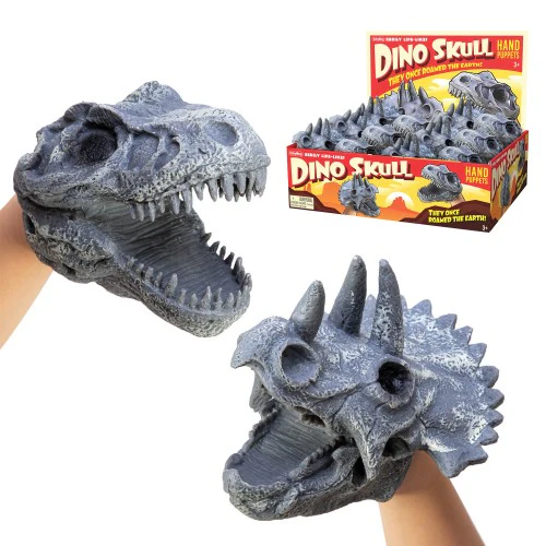 SCHYLLING - DINO SKULL THEY ONCE ROAMED THE EARTH - HAND PUPPETS