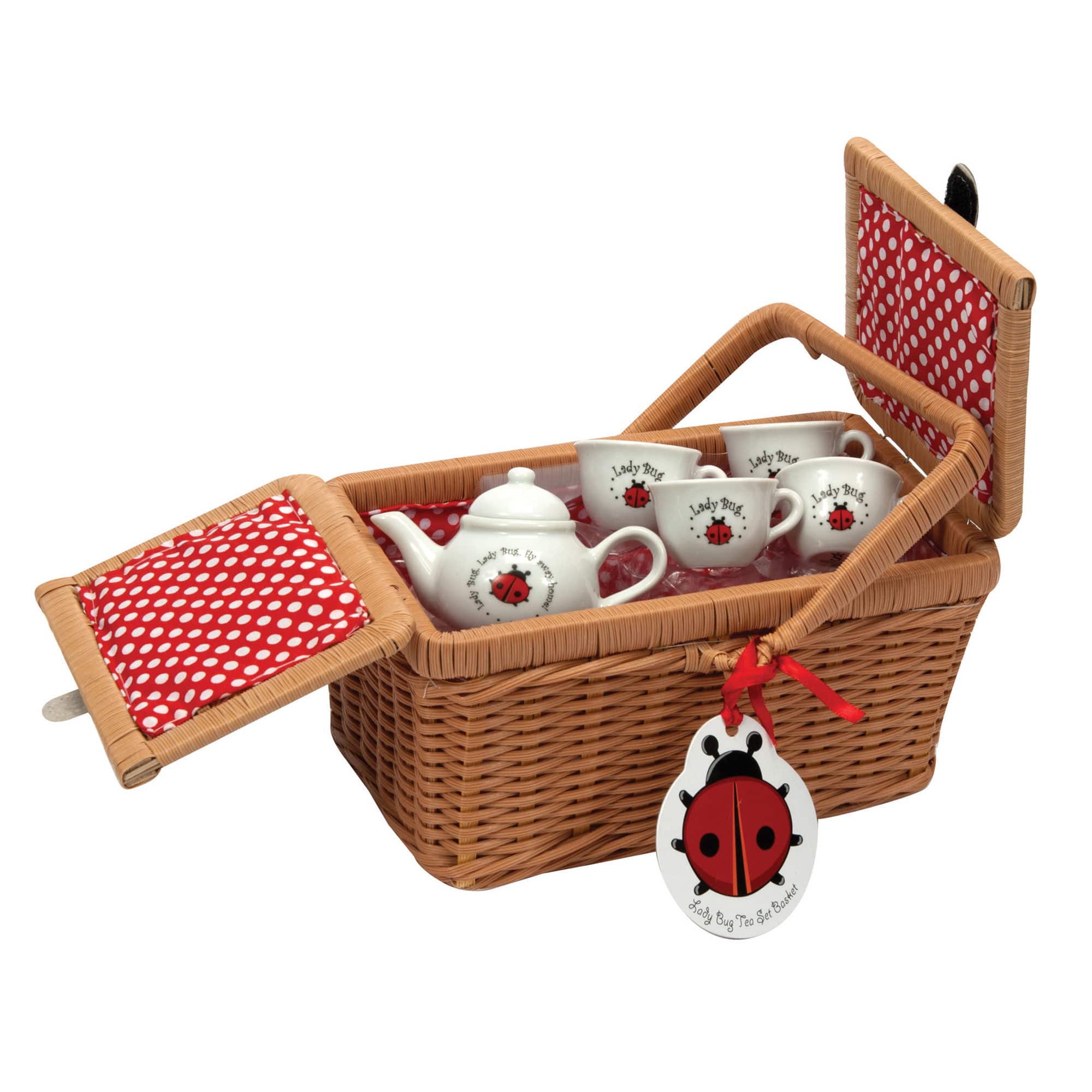 SCHYLLING - LADYBUG TEA SET IN BASKET
