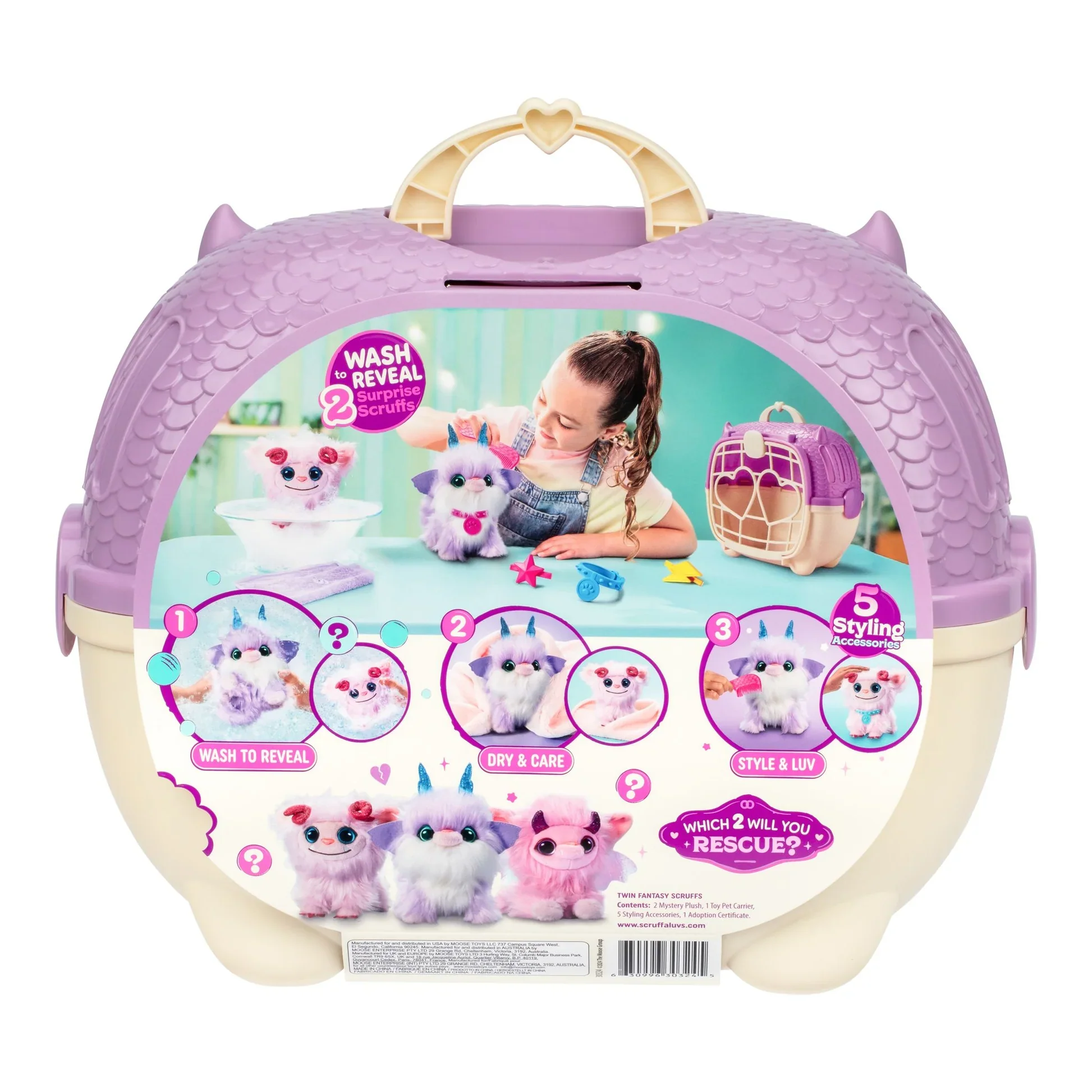 SCRUFF A LUVS - TWIN FANTASY PACK PURPLE PET - Image 13