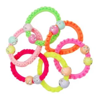 PINK POPPY SET OF 6 NEON ELASTICS