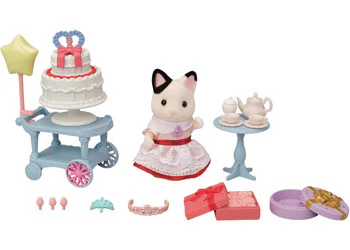 SYLVANIAN FAMILIES - PARTY TIME PLAYSET TUXEDO CAT GIRL - Image 2
