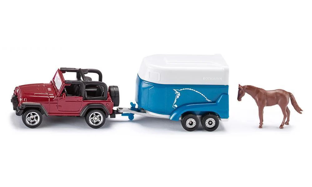 SIKU - CAR WITH HORSE TRAILER
